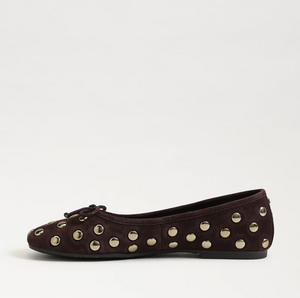 Alie Studded Ballet Flat, Cafe Noir
