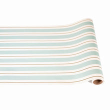 Seafoam and Red Awning Stripe Runner