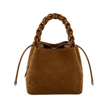 Suede Hadley Bag, Light Brown