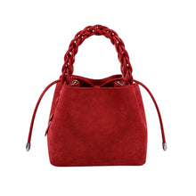 Suede Hadley Bag, Red
