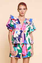 Summerlyn Cotton Print Ruffled Top