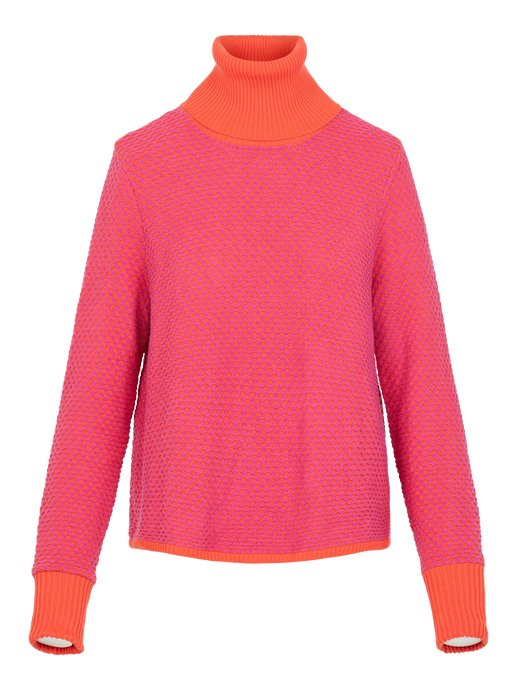 Boxy Turtleneck, Raspberry