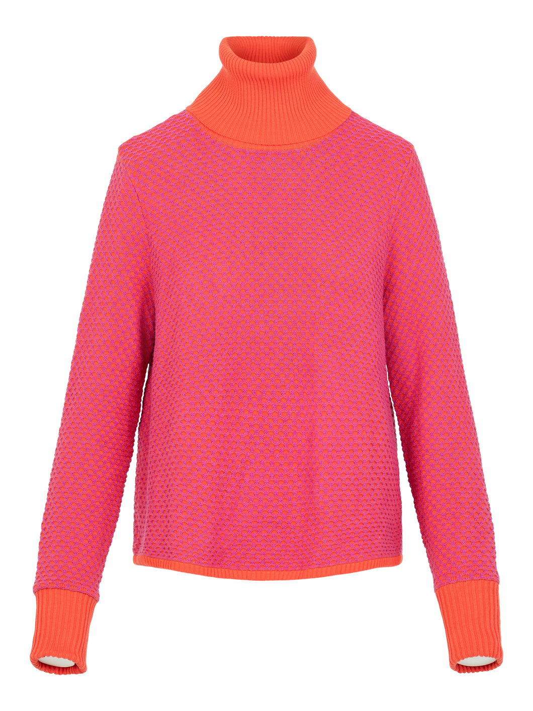 Boxy Turtleneck, Raspberry