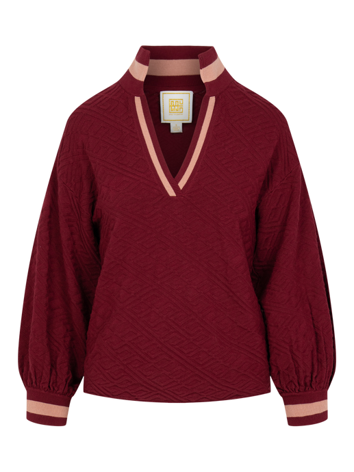 Lolli Sweater, Merlot Monogram