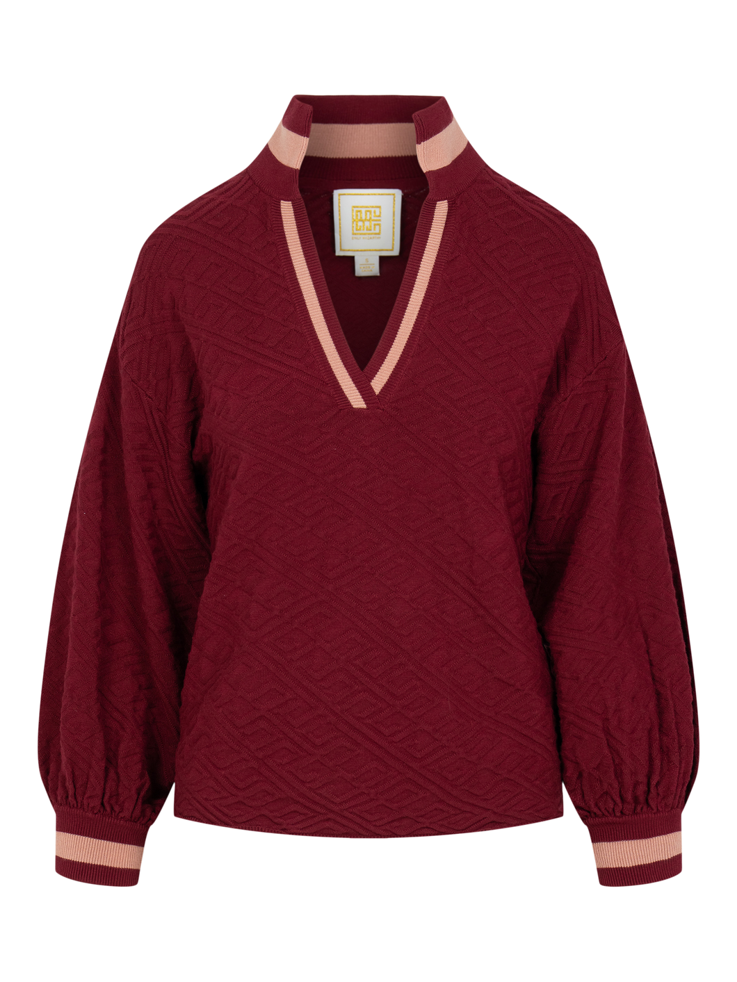 Lolli Sweater, Merlot Monogram