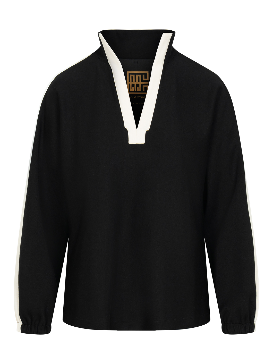 Long-sleeve Poppy Top, Midnight Vanilla