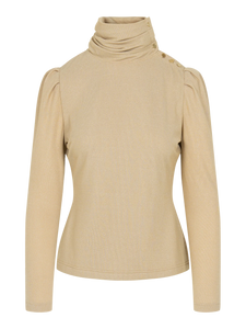 Tessa Turtleneck, Metallic Gold Knit