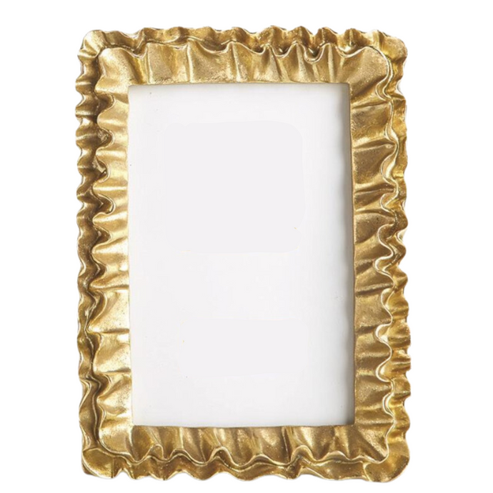 4x6 Gold Ruffles Photo Frame