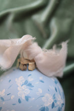 Hand-Painted Ceramic Ornament, Chinoiserie Blue Tree & Bird