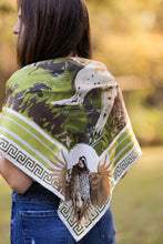 Olive Pointing Strong Silk Scarf