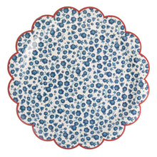 Blue Ditsy Floral Paper Plate