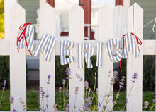 America Ticking Linen Puffy Banner