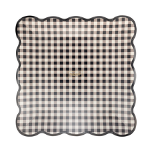 Black Gingham 10" Paper Plate [Pack of 8]
