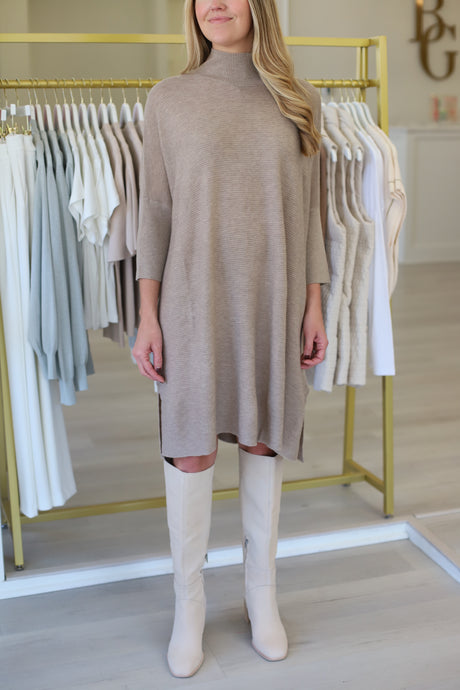 Aja Linka Dress, Light Taupe