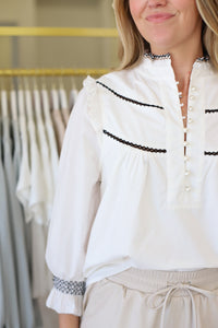 Nej Contrast Stitch Blouse