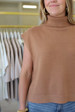 Sleeveless Turtleneck Hi-Lo Sweater