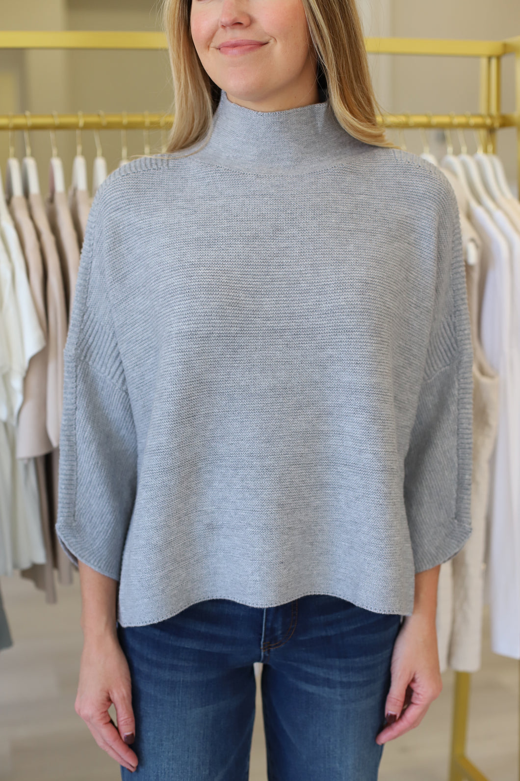 Boho Sweater, Heather Grey