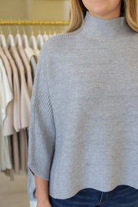 Boho Sweater, Heather Grey