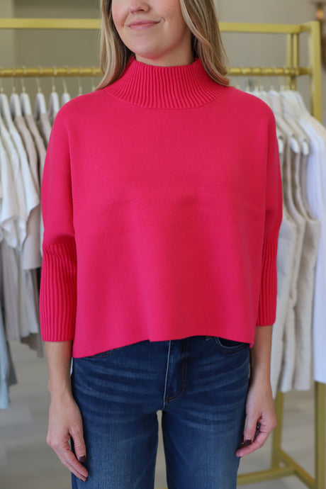 Aja Sweater, Super Pink