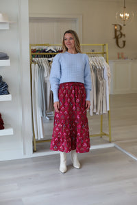 Market Skirt, Holiday Flowers