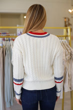 Varsity Stripe V-Neck Sweater