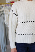 Whipstitch Long Sleeve Sweater