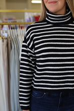 Mock Neck Striped Sweater