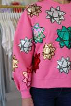 Pink Metallic Present Bows Sweatshirt