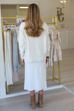 Cream Long Knit Skirt