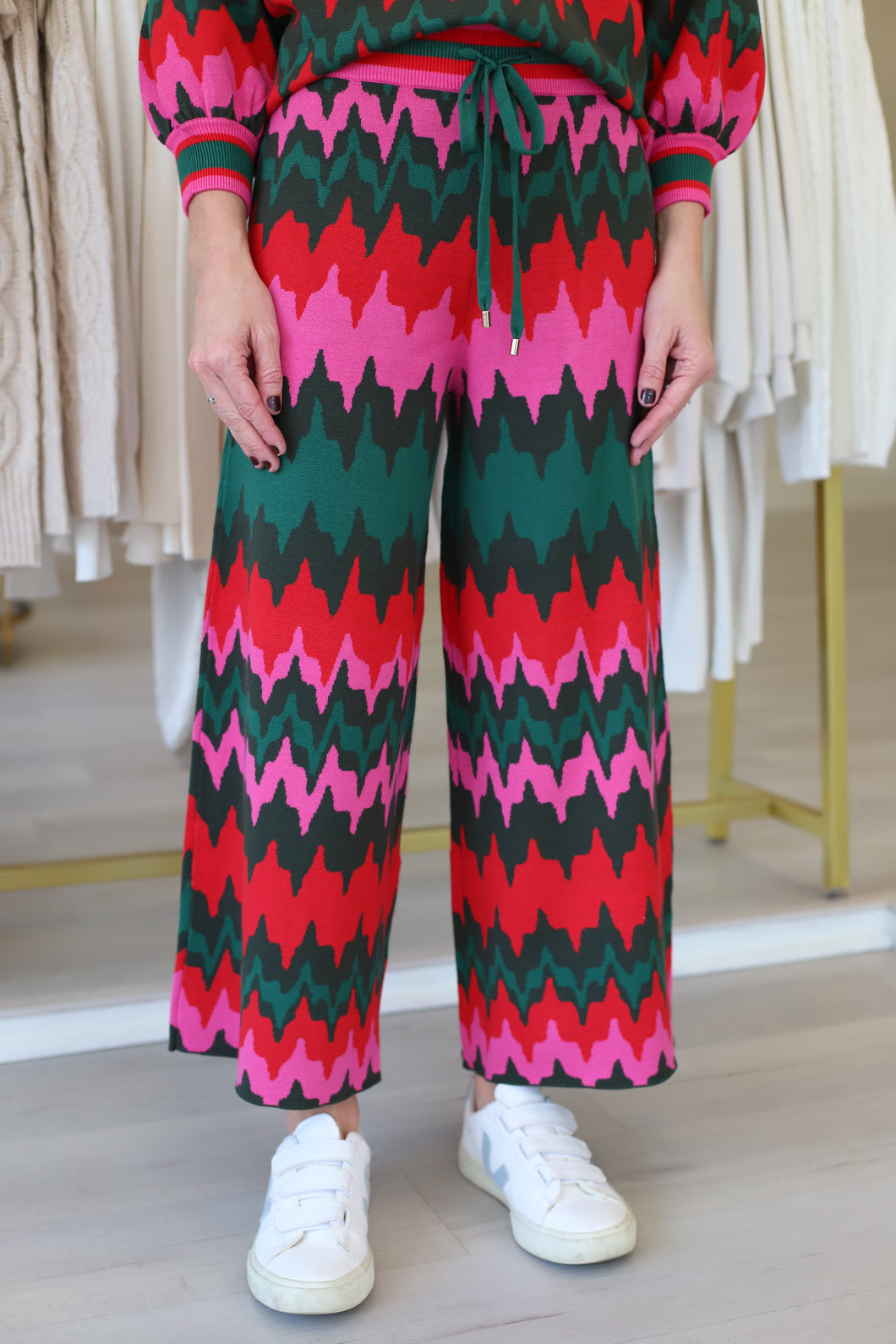 Teddy Crop Trouser, Ruby Ripple