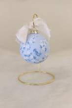 Hand-Painted Ceramic Ornament, Chinoiserie Blue Tree & Bird