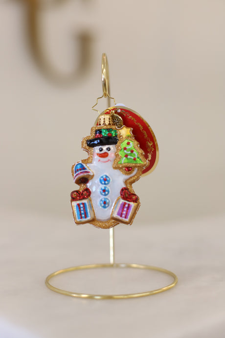 Gingerbread Snowman Gem Ornament