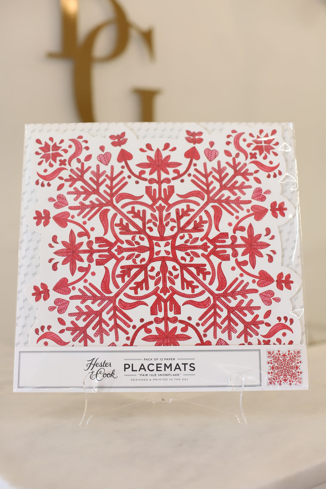 Fair Isle Snowflake Placemat [Pack of 12]