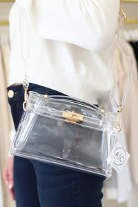 Talia Clear Bag with Gold