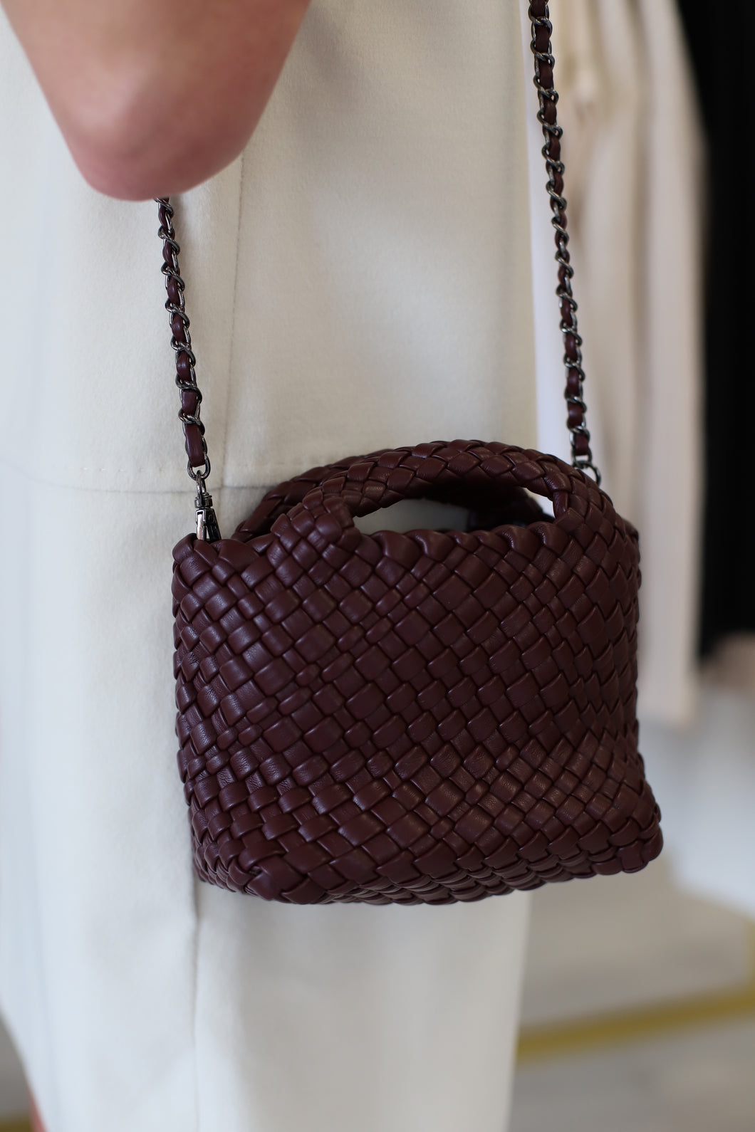 Maggie Mini Tote, Burgundy