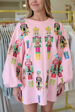 Nutcracker Band Balloon Sleeve Sweatshirt Dress