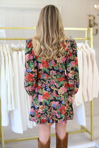 Hazel Dress, Midnight Petals