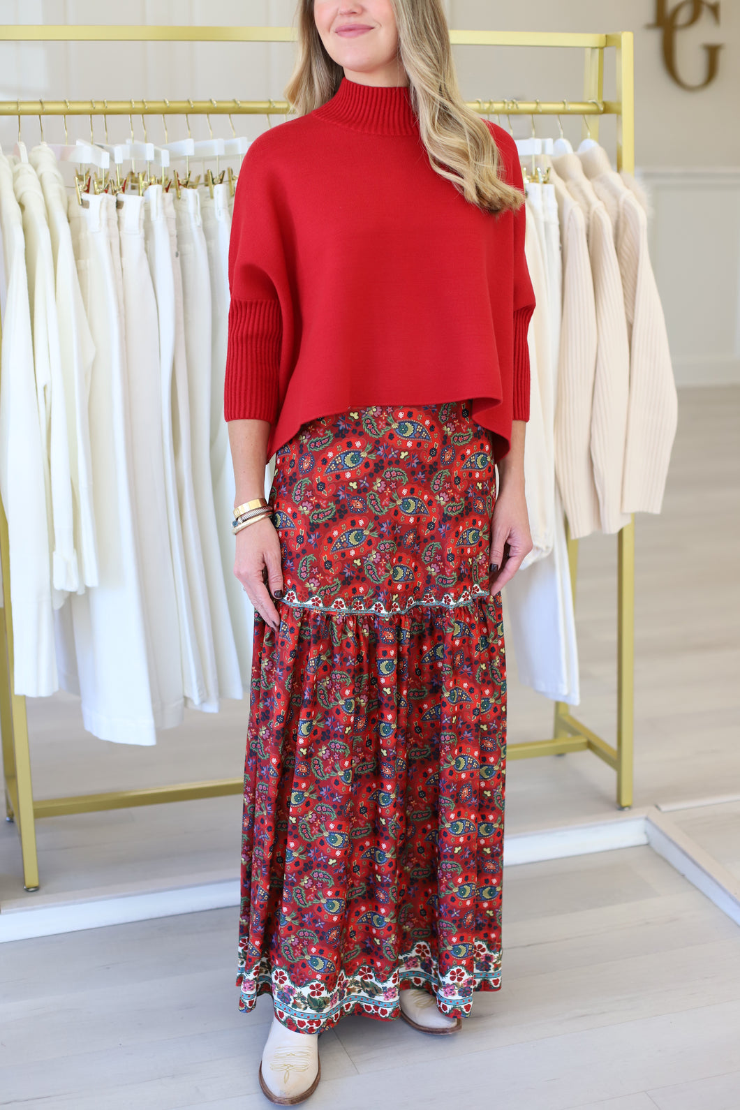 Faye Skirt, Nordic Paisley Multi