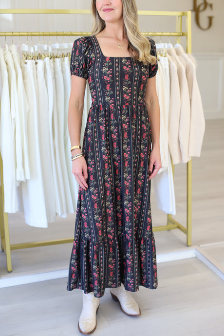 Cornelia Dress, Onyx Garden