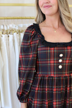Beatrice Ruffle Dress, Yuletide Plaid