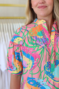 Loop Trim Placket Top