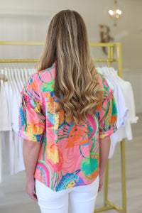 Loop Trim Placket Top