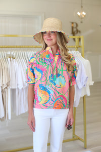 Loop Trim Placket Top