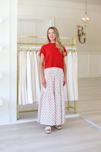 Digital Floral Smock Tier Maxi Skirt