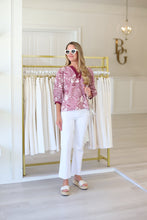 Maroon Contrast Trim Top