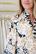 Neutral Placket Tunic Top