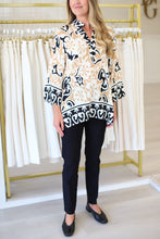 Neutral Placket Tunic Top
