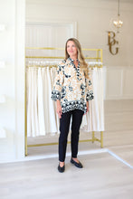 Neutral Placket Tunic Top
