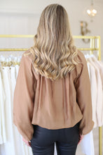 Camel Balloon Sleeve Top