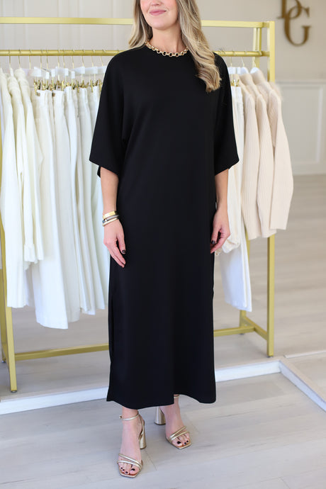 Amanda Throw On Maxi Dress, Black